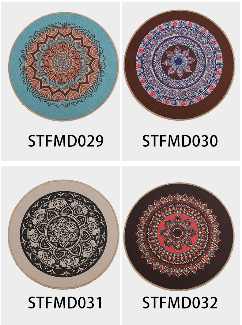 防水防滑防油防烫耐磨仿麻橡胶底餐垫家用装饰餐桌垫茶具隔热垫子工夫茶桌椅适用定制花纹型号餐垫杯垫详情14