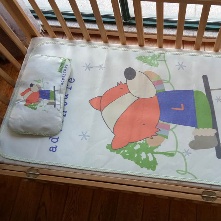 婴儿凉席带枕头新生儿冰丝席儿童夏季午睡席透气 婴儿床宝宝凉席详情8
