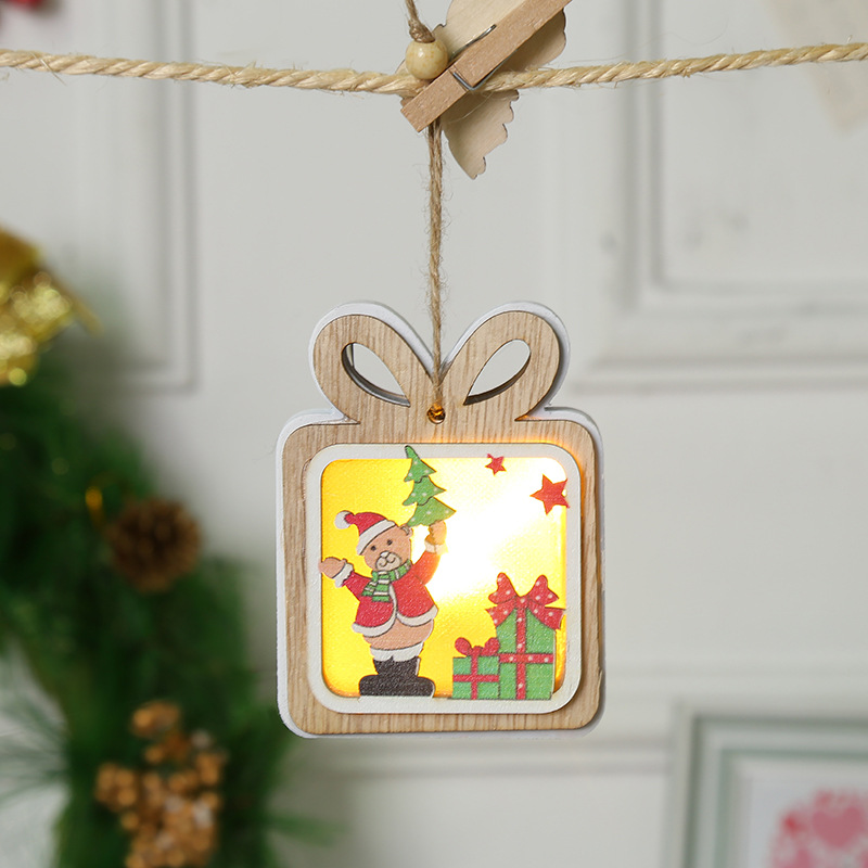 Christmas wooden handicrafts, five-pointed stars, Christmas trees, bell-shaped lighting fixtures, display window decorations, hanging ornaments, small gifts pic 7