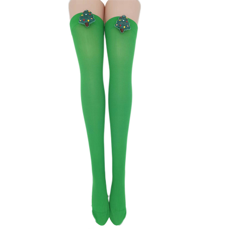 Suministro de fábrica calcetines de navidad ropa de fiesta accesorios calcetines de navidad sobre la rodilla medias de arco pic 15