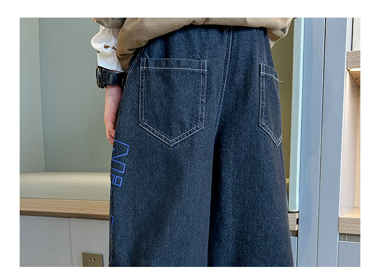 童装男童秋装裤子春秋款2023新款儿童牛仔裤秋季中大童休闲长裤潮详情28