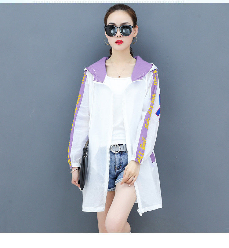 The new summer 2021 sun-protective clothing for women, mid-length windbreaker, Korean-style loose and breathable large-sized sun-protective clothing, and light jacket are trendy pic 11
