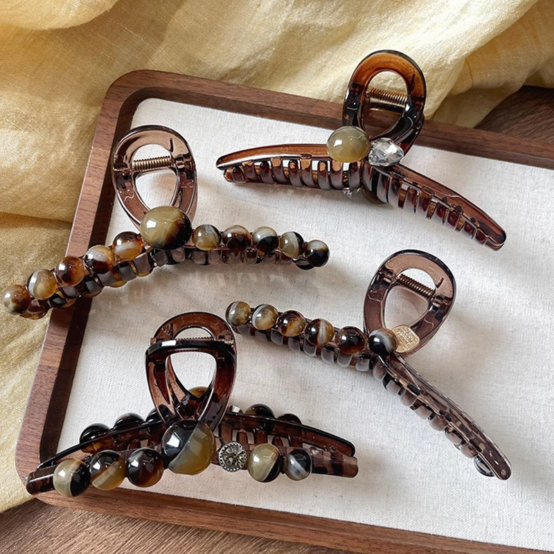 银色金属发夹后脑勺发量多大号盘发抓夹高级感鲨鱼夹韩国头发饰女详情9