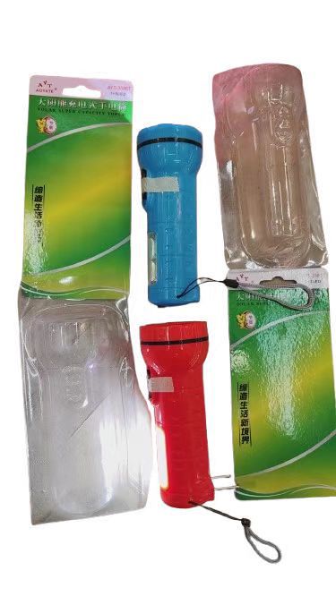 Mini flashlight with battery, outdoor camping emergency lighting flashlight, PP material, handheld flashlight, low power pic 3