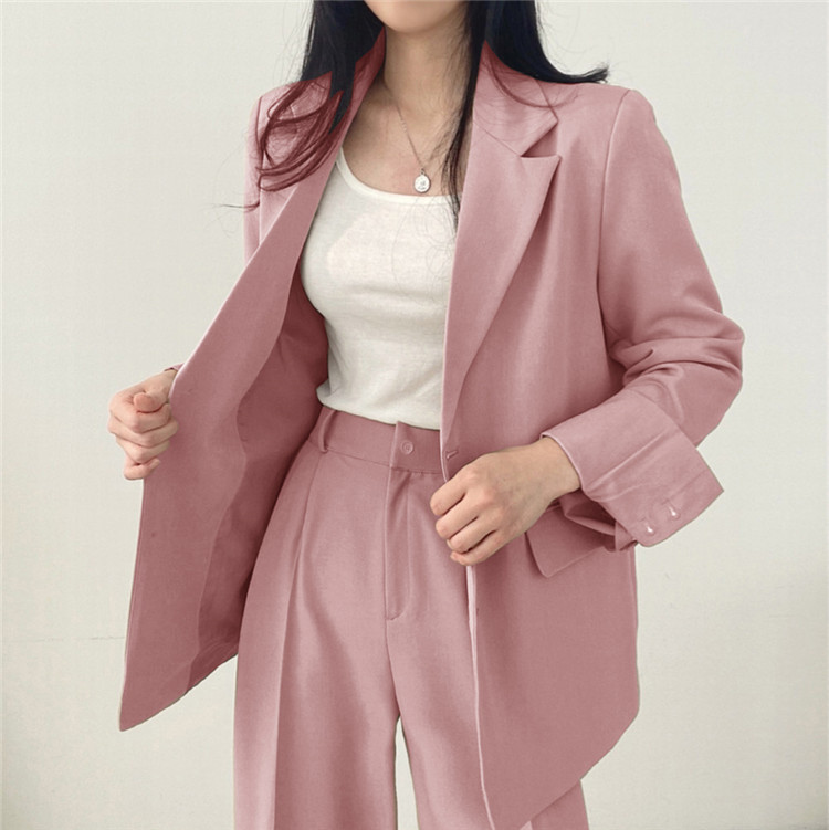 卡其色西装外套女2023新款春秋季韩版小西服套装女士休闲气质上衣详情18