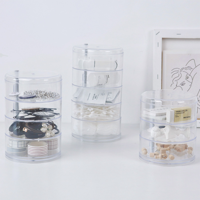 Transparent cosmetic dust-proof and rotatable headband box accessory display stand pic 4