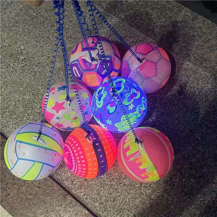 Hot glowing chain patting balls, flashing footballs, rope pulling, fitness swinging balls, inflatable toys, goods, night market stalls pic 9