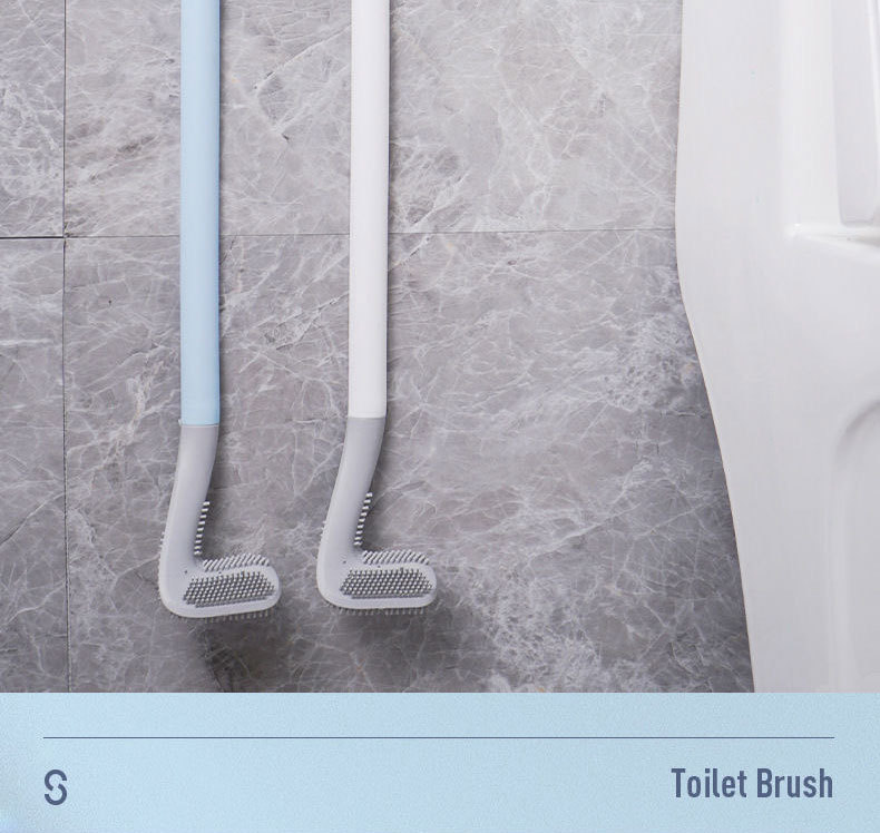 Golf silicone toilet brush, a household toilet cleaning wonder without blind spots, wall-mounted bathroom cleaning brush pic 20