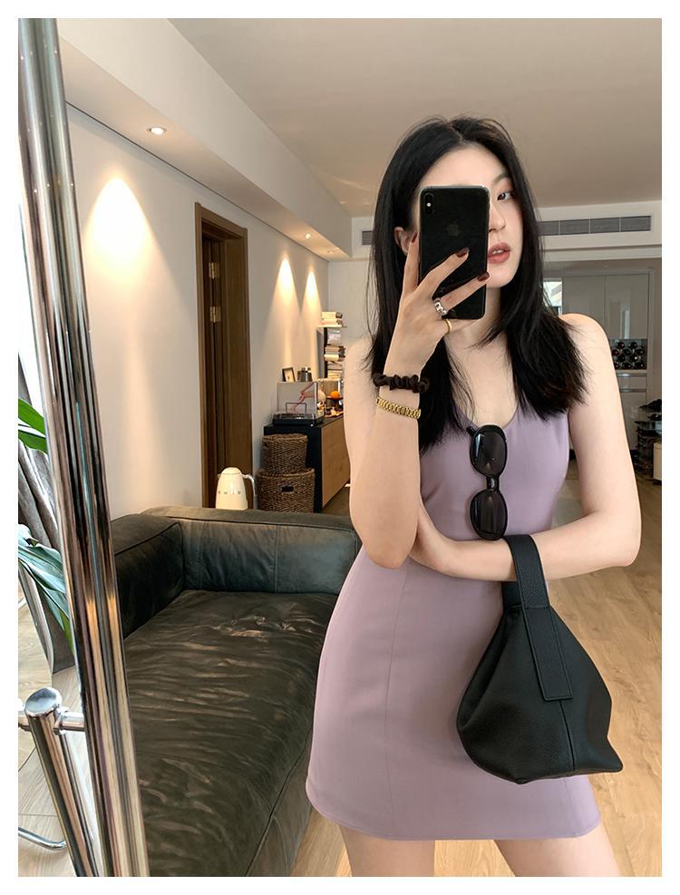 NTASYSKINSC 嫣高实穿自留90s复古时髦深U背心连衣裙裤防走光详情5