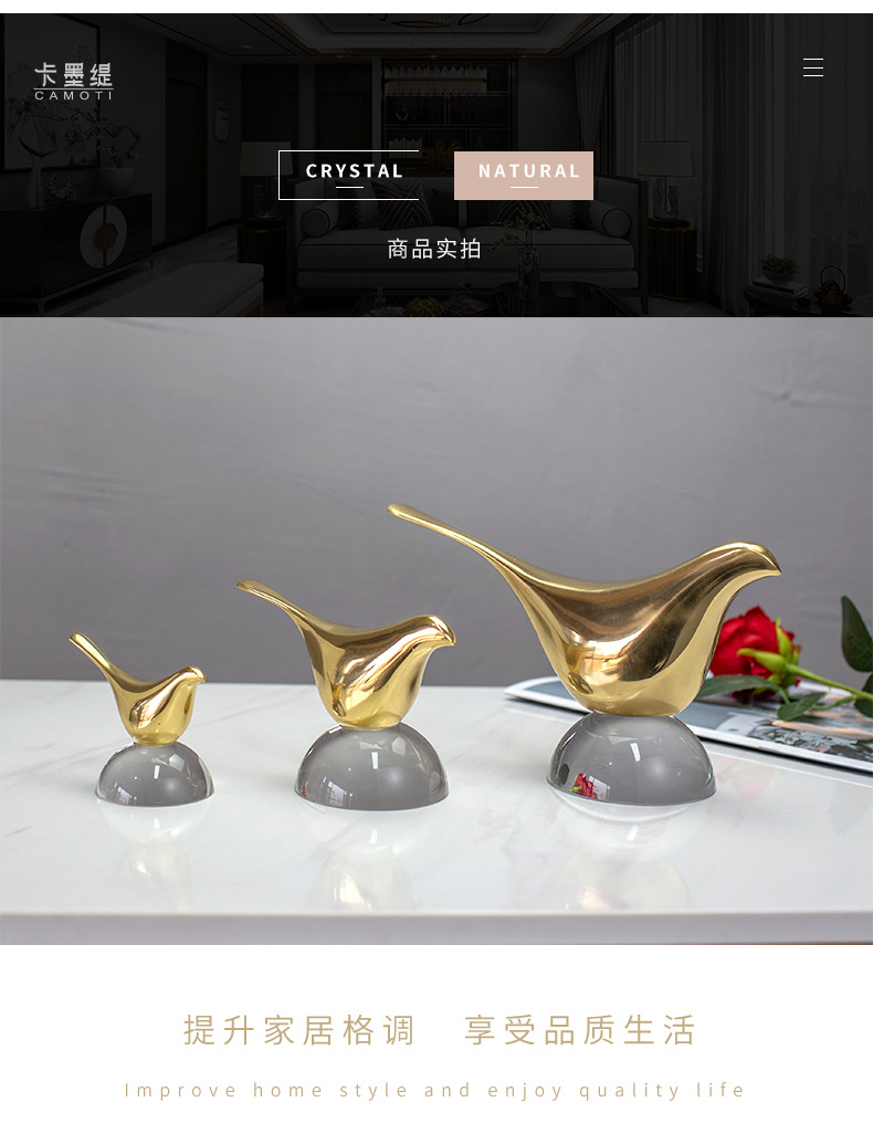 Creative pure copper bird ornaments, Nordic light luxury TV cabinet, now wine cabinet decoration, office desk handicrafts pic 24