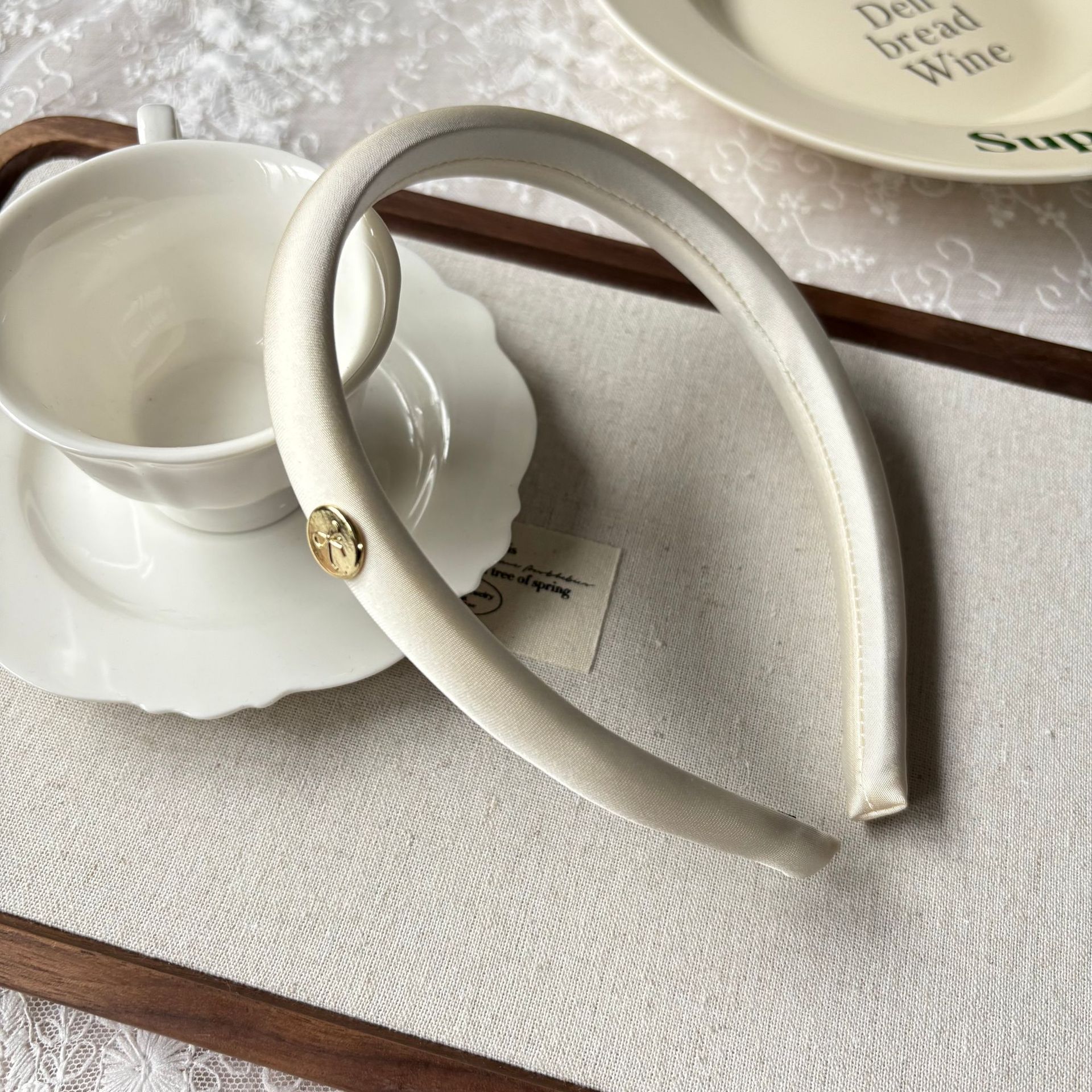 Spring new solid-color satin hair band for women, high head pressure headband, high-end and light luxury hair tie and hairpin headwear pic 38