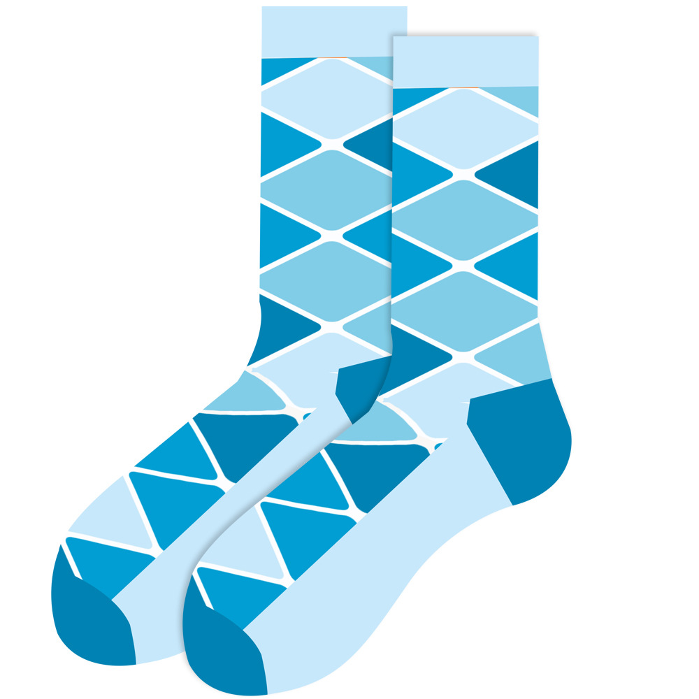 2023秋冬亚马逊新款动物中筒袜几何男袜搞笑骷髅袜子笑脸女袜潮袜详情5