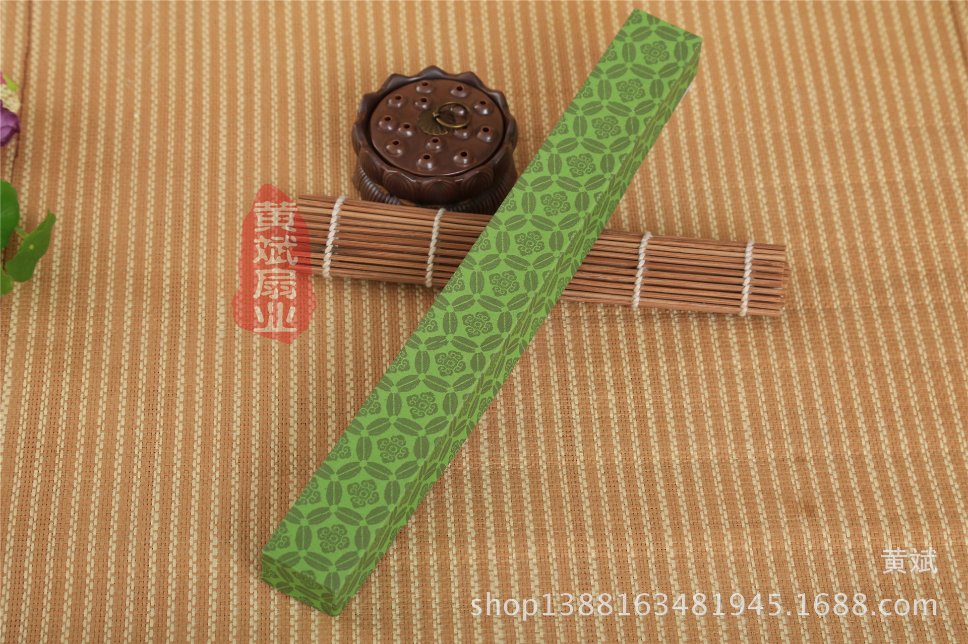 兰亭序版纸质扇盒子 10寸绢扇男扇扇盒 可折叠 网店供应 批发详情11