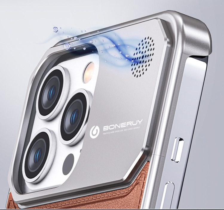 Youdaoplaceholder0 Sharp boneruy new phone case leather-textured scented magnetic suction iphone15promax borderless protective case pic 12