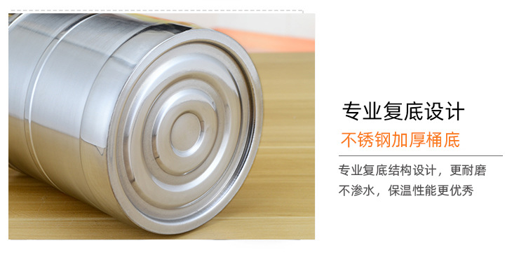 Factory direct sales of stainless steel vacuum pot double-layer insulated lunch box, straight Chinese-style insulated food compartment bucket pic 18