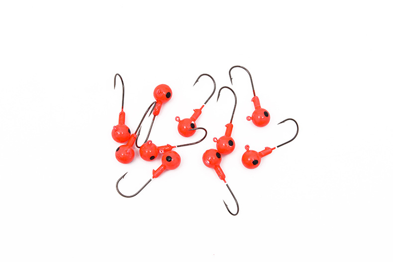 27463 [Red Lure Lead Hook] Soft bait lead hook, eye hook, export fishing gear pic 5