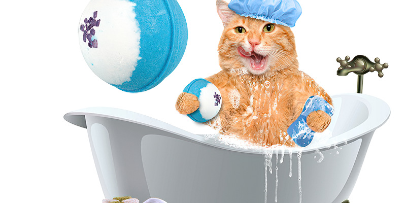 Pet bath balls, bubble explosion bath salt balls, cat and dog cleaning, beauty, spa bath and soaking balls, body wash in stock pic 2