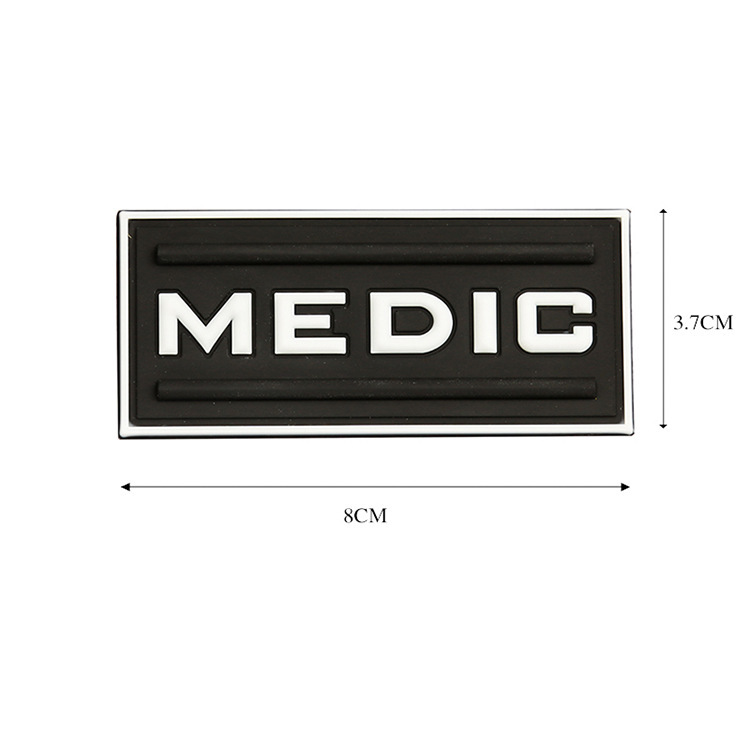 红十字救援个性士气章TAD背包贴章军迷户外战术医务兵识别章夜光详情3
