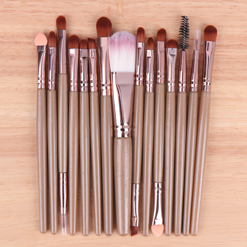 15-piece makeup brush set: eyeshadow brush, eye brush, eyebrow brush, eyelash brush, lip brush, complete set of beauty tools in stock, shanilak pic 12