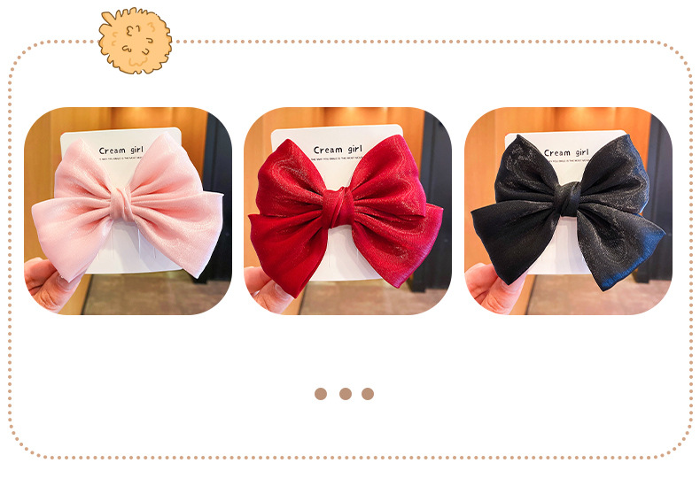 女童蝴蝶结头饰儿童发夹2023新款可爱宝宝发卡公主小女孩顶夹发饰详情8