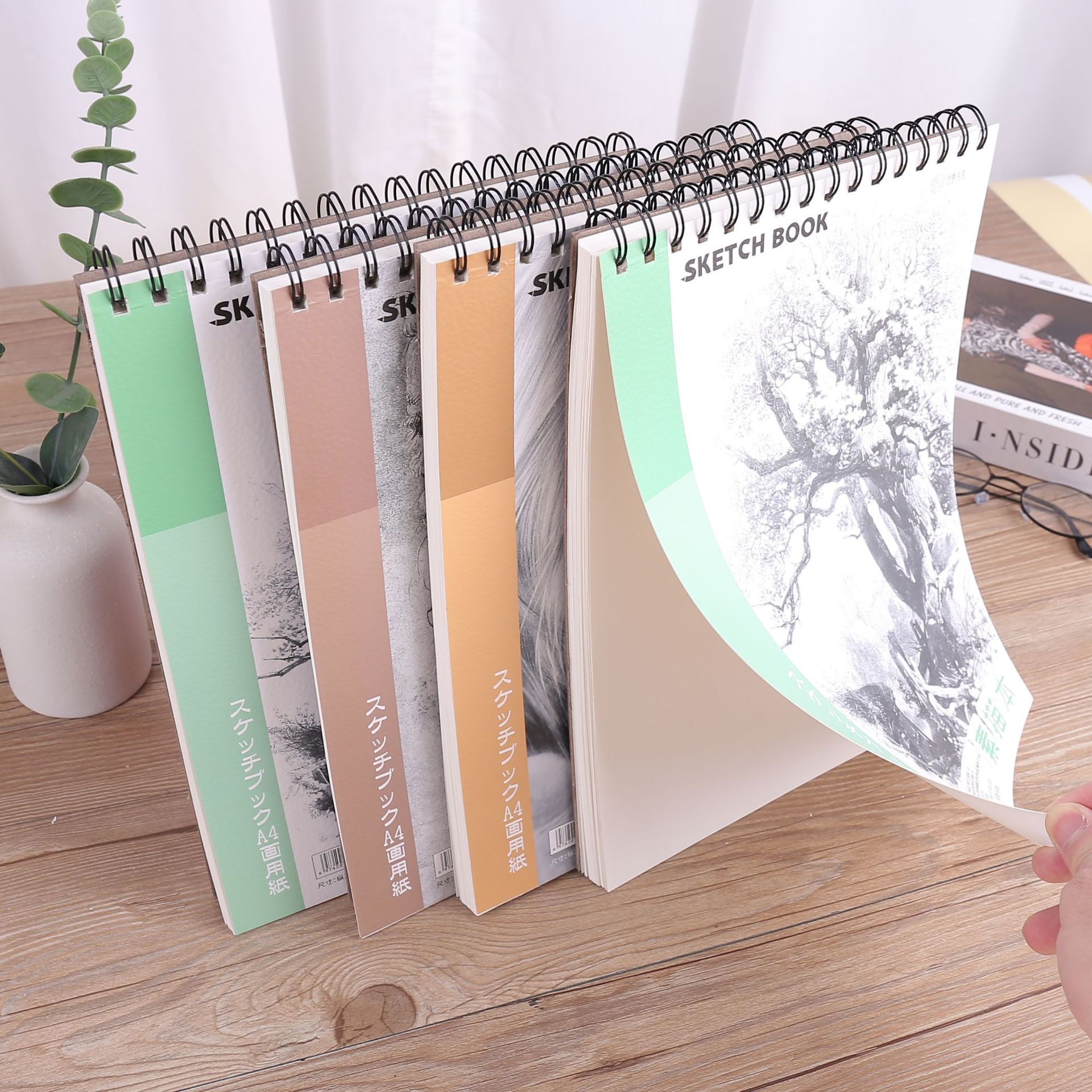 A4加厚素描本美术生画纸专用速写本16k空白图画本手绘彩铅画纸详情17