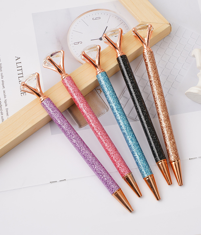 Wholesale diamond ballpoint pens, gold powder covered ballpoint pens, large diamond pens and fashionable gift pens from the manufacturer pic 13