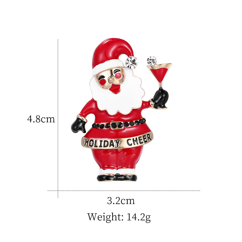 新款圣诞老人圣诞树胸针 复古合金衣服鞋帽配饰胸花 饰品别针详情28