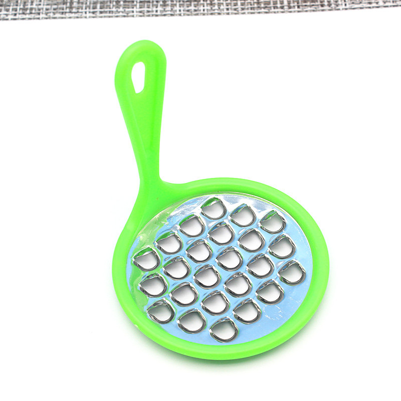 Plastic-handled cold jelly scraper, cold skin scraper, stainless steel scraper, large-hole cold jelly pic 1