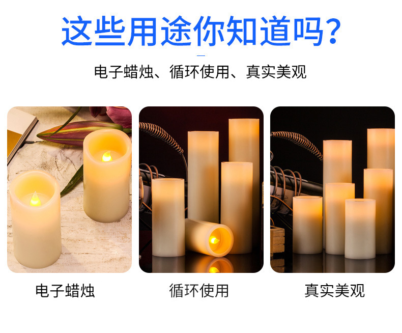 Paraffin LED electronic candles, battery candle lights, decorative candle lights, led candle lights, candlelight lights, night lights, tea candles pic 2