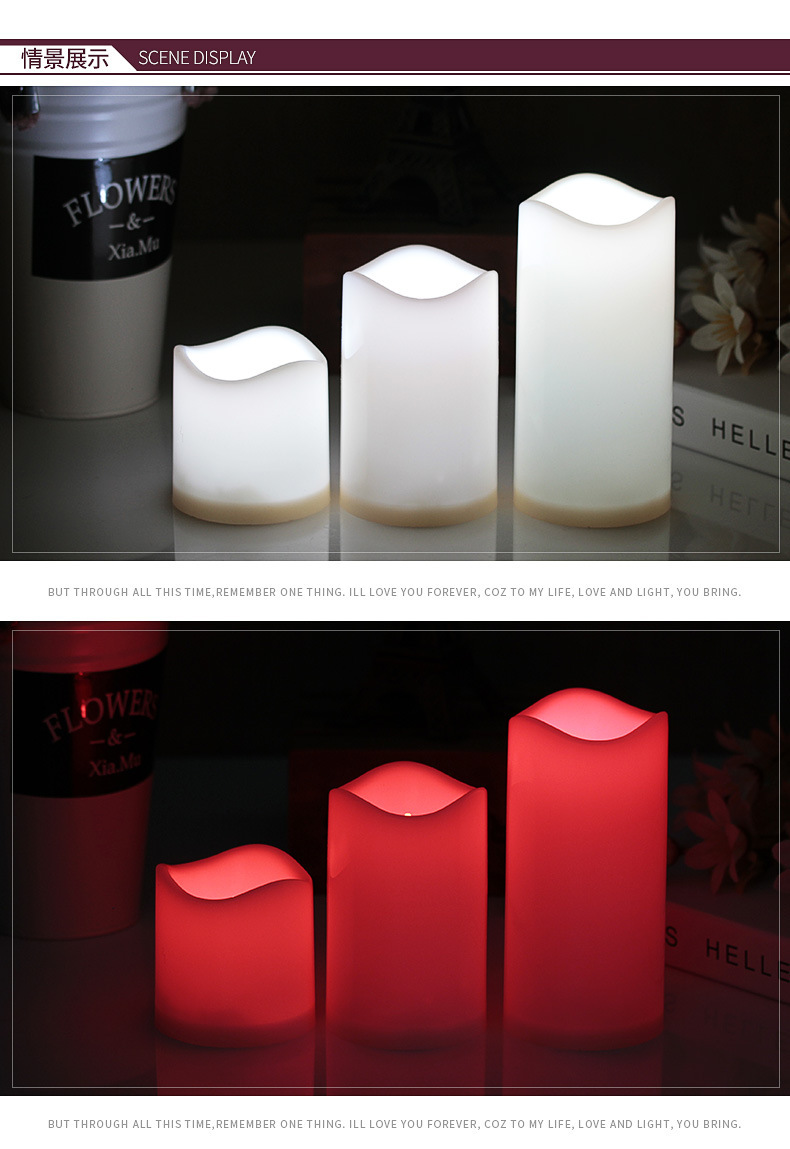 Factory direct sales of 18-key led remote control electronic candles, creative wedding road guide color-changing candle lamp sets for wholesale pic 11