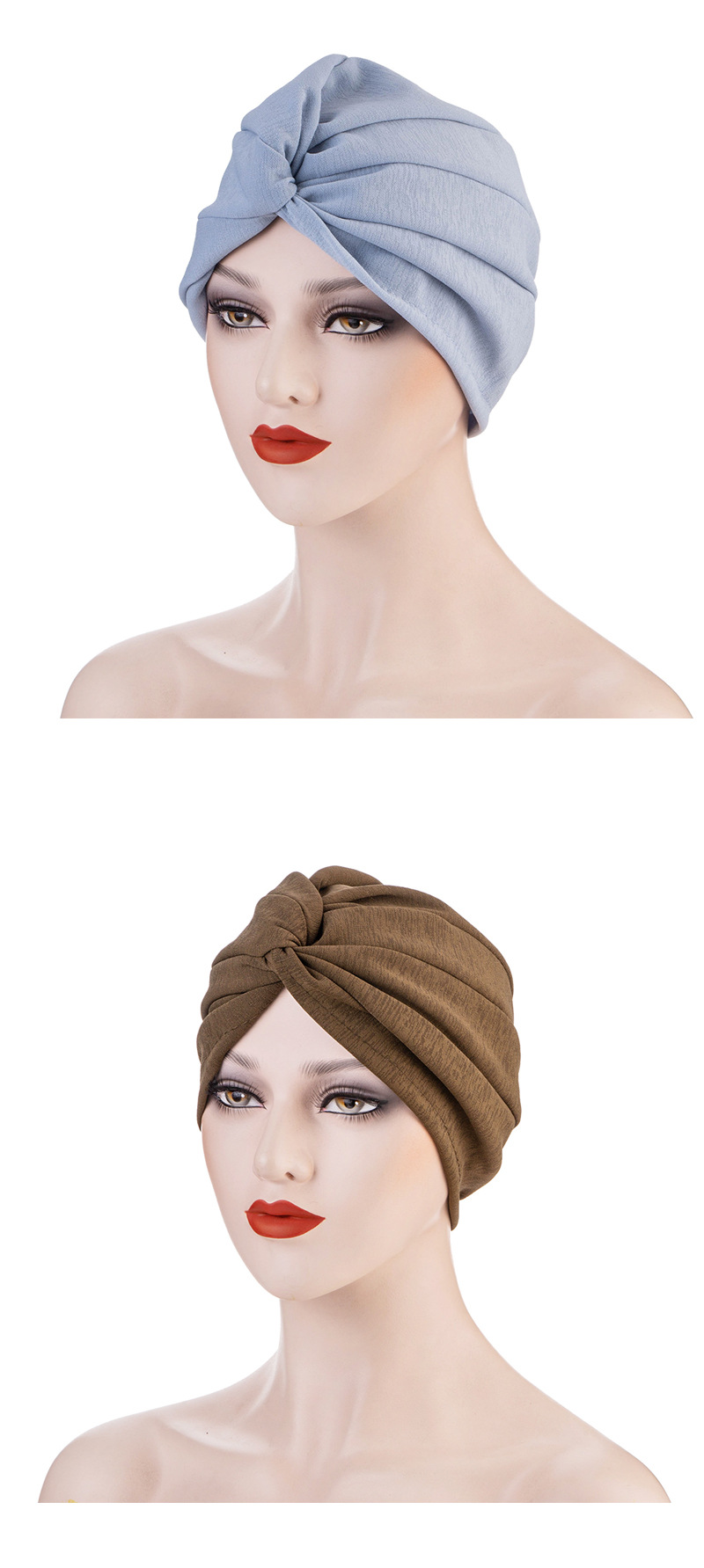 New stretch fabric forehead cross-colored base Indian headscarf and Muslim headscarf cap from Amazon in Europe and America pic 31