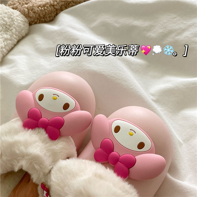 新款棉拖鞋女冬季保暖防水耐脏室内居家居可拆卸卡通可爱毛绒拖鞋详情7