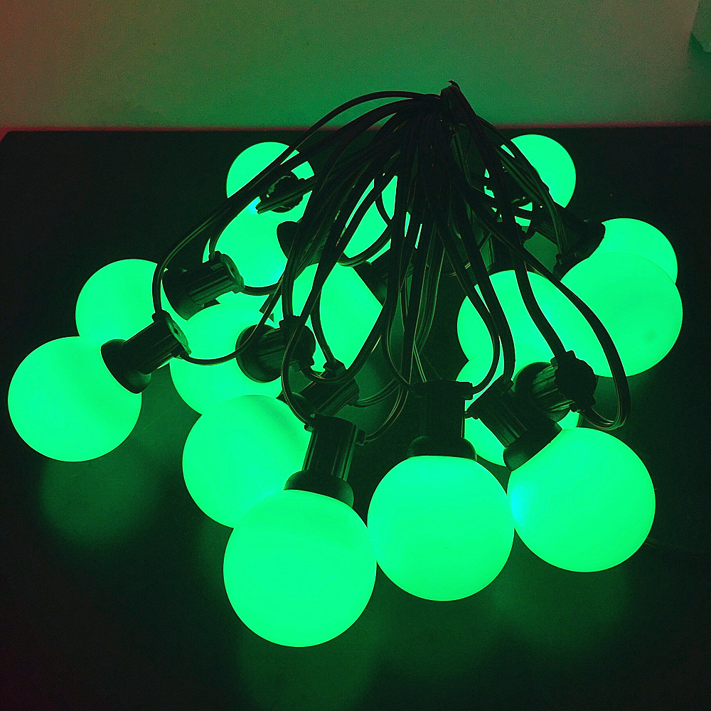 Venta directa de fábrica led colored lights string al aire libre RGB big ball lights string decorative wedding holiday lights string christmas lights pic 10