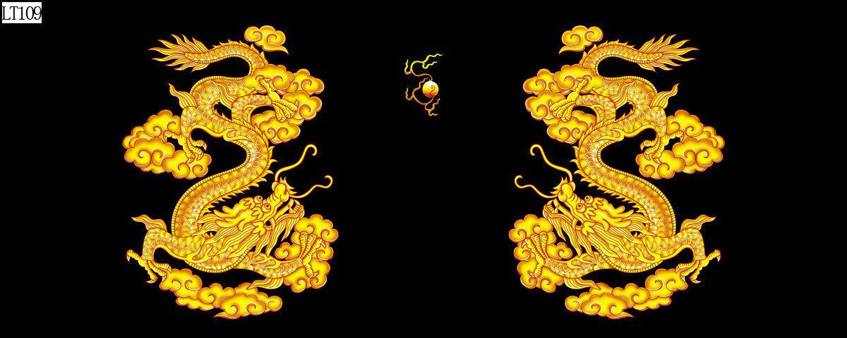 Fish tank aquarium decorative landscape background painting, pp material without glue, dragon background painting, two dragons playing with a pearl, dragon Roaming the world painting pic 9