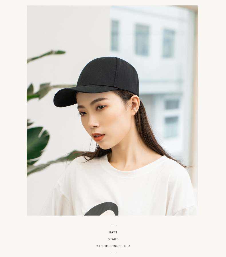 Customized logo wholesale of pure cotton baseball caps for women in spring and summer, custom-made embroidered baseball caps for men in small quantities pic 13