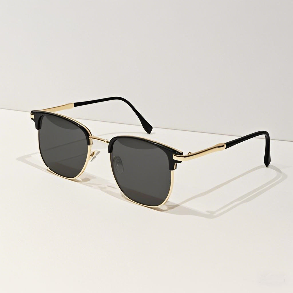 New retro, versatile sunglasses for daily use, UV protection, artistic, individualistic, refined semi-framed, and niche ins sunglasses pic 8