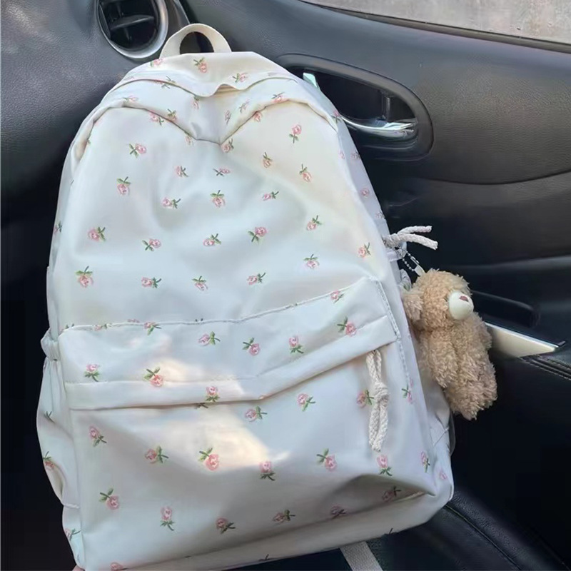 偷偷藏不住赵露思同款书包女款高颜值护脊学生文艺清新碎花双肩包详情6