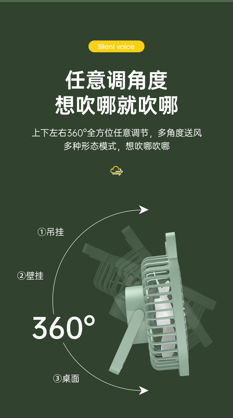 跨境外贸台灯风扇USB桌面户外家用宿舍壁挂跨境抖音同款厂家批发详情17