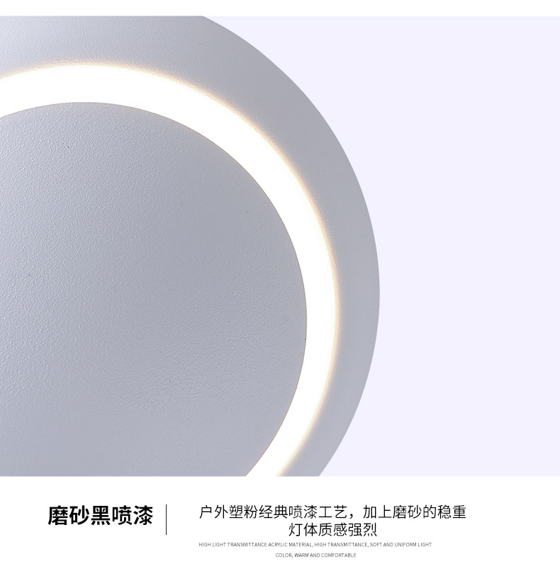 Nordic minimalist bedroom bedside wall lamp led creative living room, dining room, corridor circular rotatable bedroom wall lamp pic 14