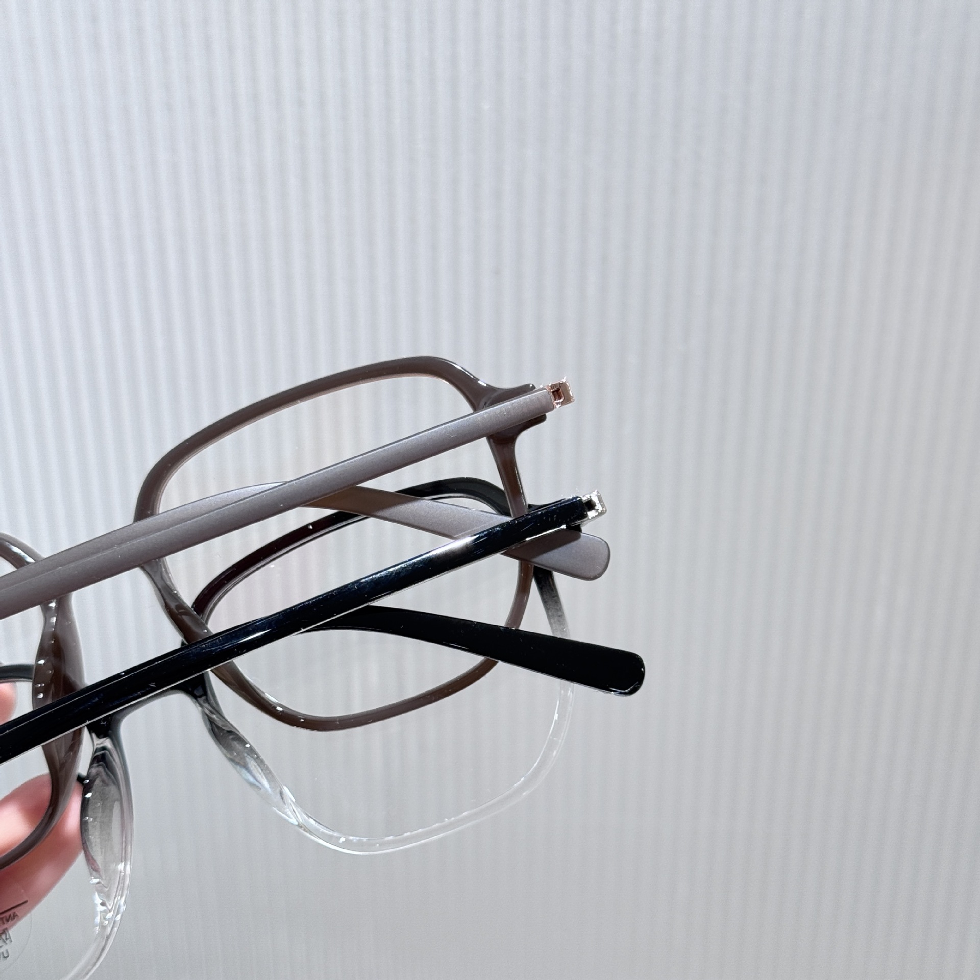 TR90防蓝光网红方框显脸小素颜眼镜架小红书同款茶色百搭批发详情2