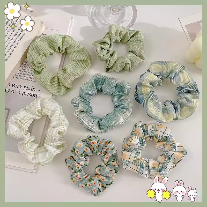 韩系大肠圈毛线发圈ins复古简约百搭布艺发绳肥肠头绳女发饰批发详情10