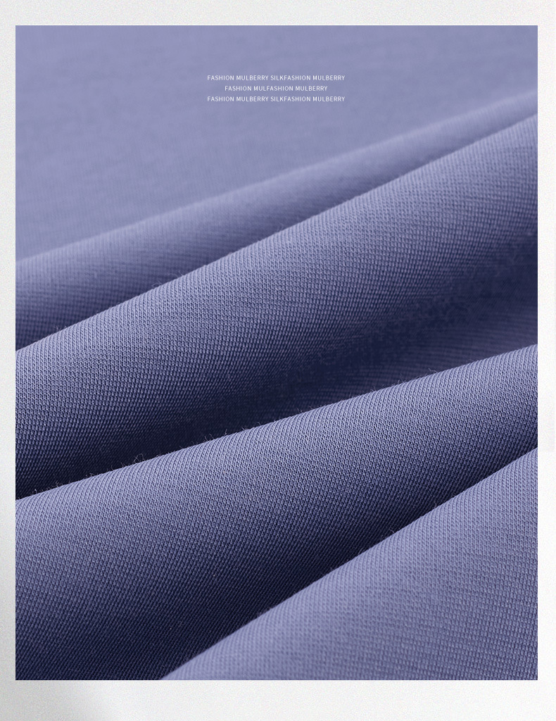 Mulberry silk short-sleeved T-shirt for men, solid color mercerized cotton round-neck base layer, new Spring/Summer 2023 cool high-end T-shirt pic 3