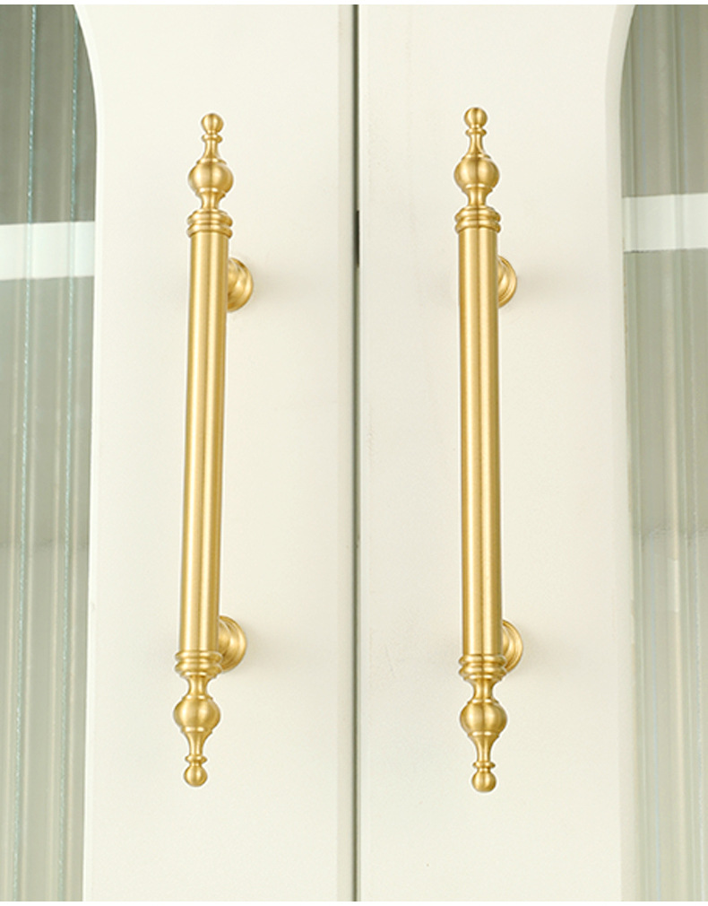 批发柜门拉手法式轻奢衣柜抽屉门把手美式黄铜柜子橱柜餐边柜拉手详情12