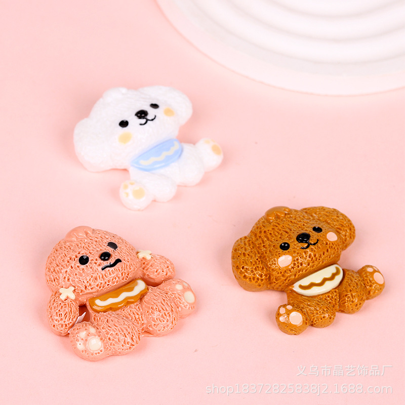 Cute puppy resin patch diy cream glue clog shoe buckle pendant hair clip hair band accessory materials pic 2