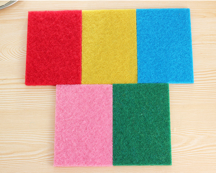 10-piece set of colored scouring pads for kitchen cleaning and degreasing, scrubbing POTS and washing dishes, wholesale from scouring pad manufacturers pic 9
