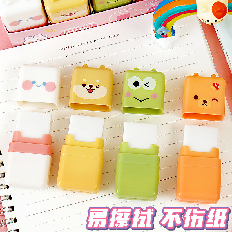 Cartoon animal roller eraser for primary school students, like a leather eraser, leaves no marks, erasers clean and free of debris pic 2