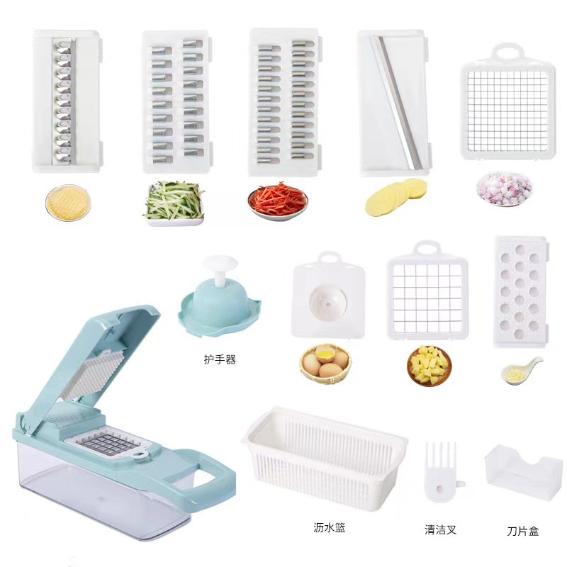 Vegetable cutter, multi-functional vegetable cutter, jelly dice cutter, shredded cutter, grater, vegetable slicer, cucumber slicer pic 20