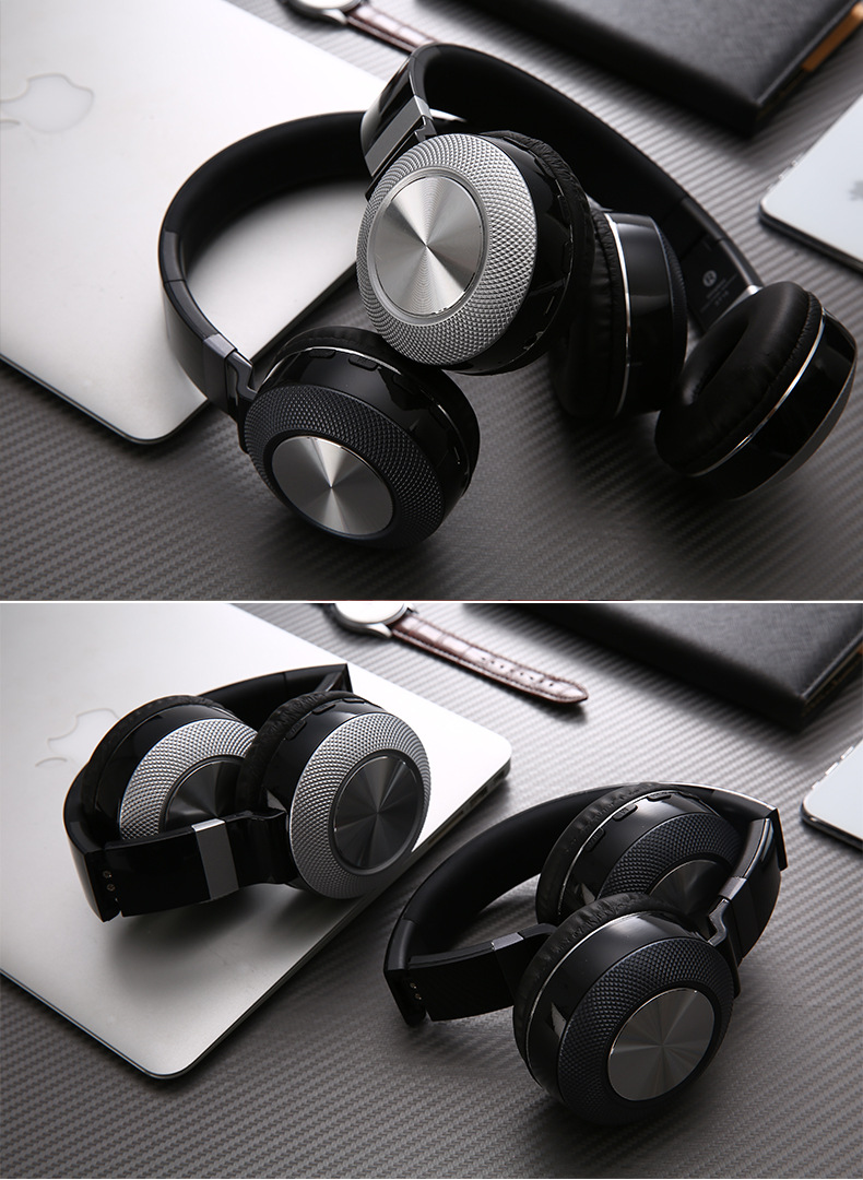 Cross-border over-ear wireless Bluetooth headphones ST16 retractable folding radio card Bluetooth headphones factory pic 15