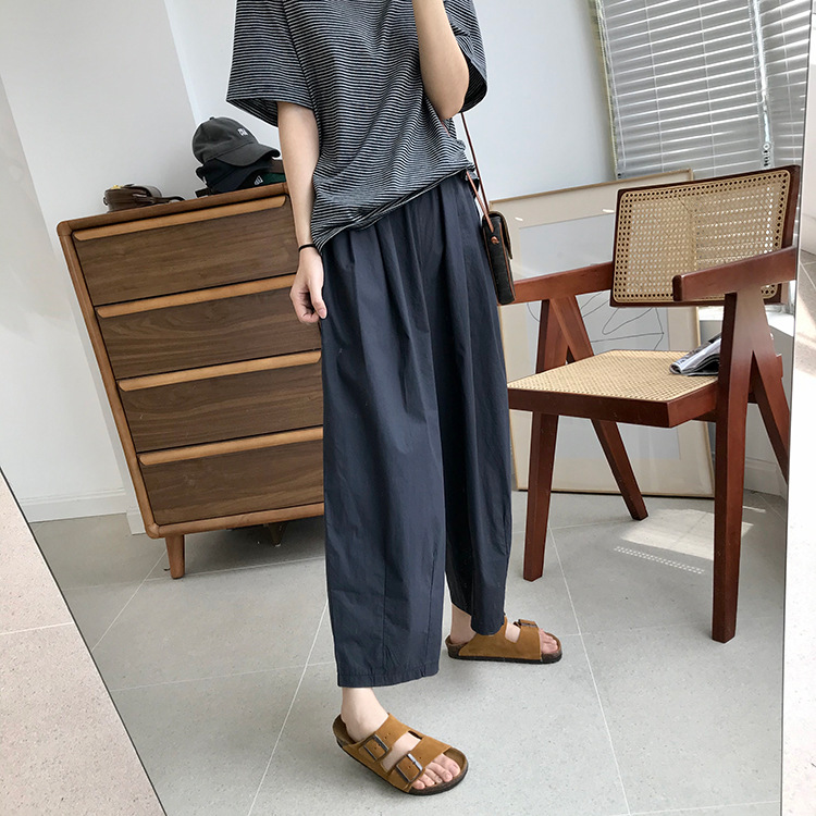 巨百搭轻薄透气酵洗棉小个子奶奶裤九分宽松显瘦休闲裤女夏季薄款详情43