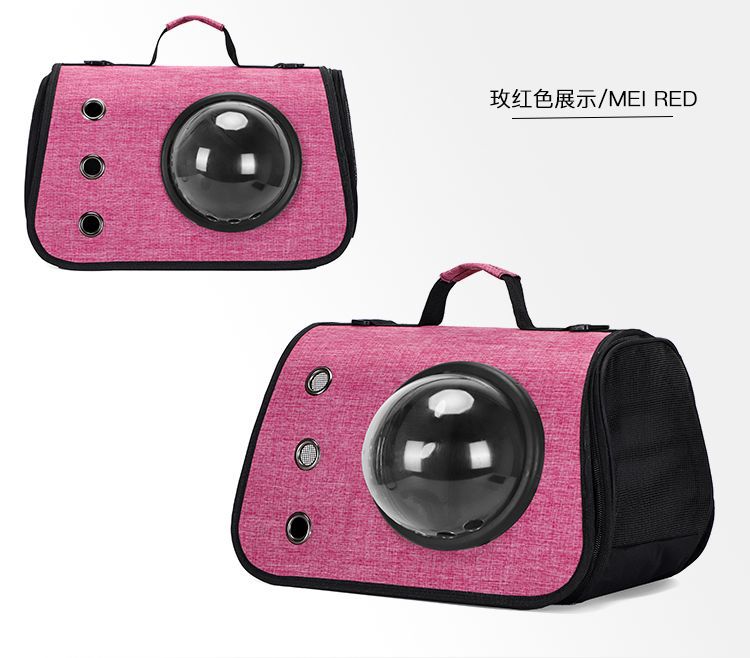 外出新款便携单肩背包手提透明宠物折叠猫咪狗狗太空舱透气外带详情16